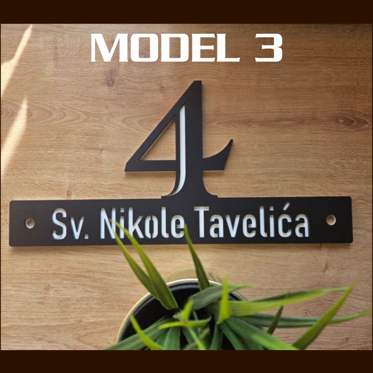 text849 Moderni kućni broj - DUO - Slika 1